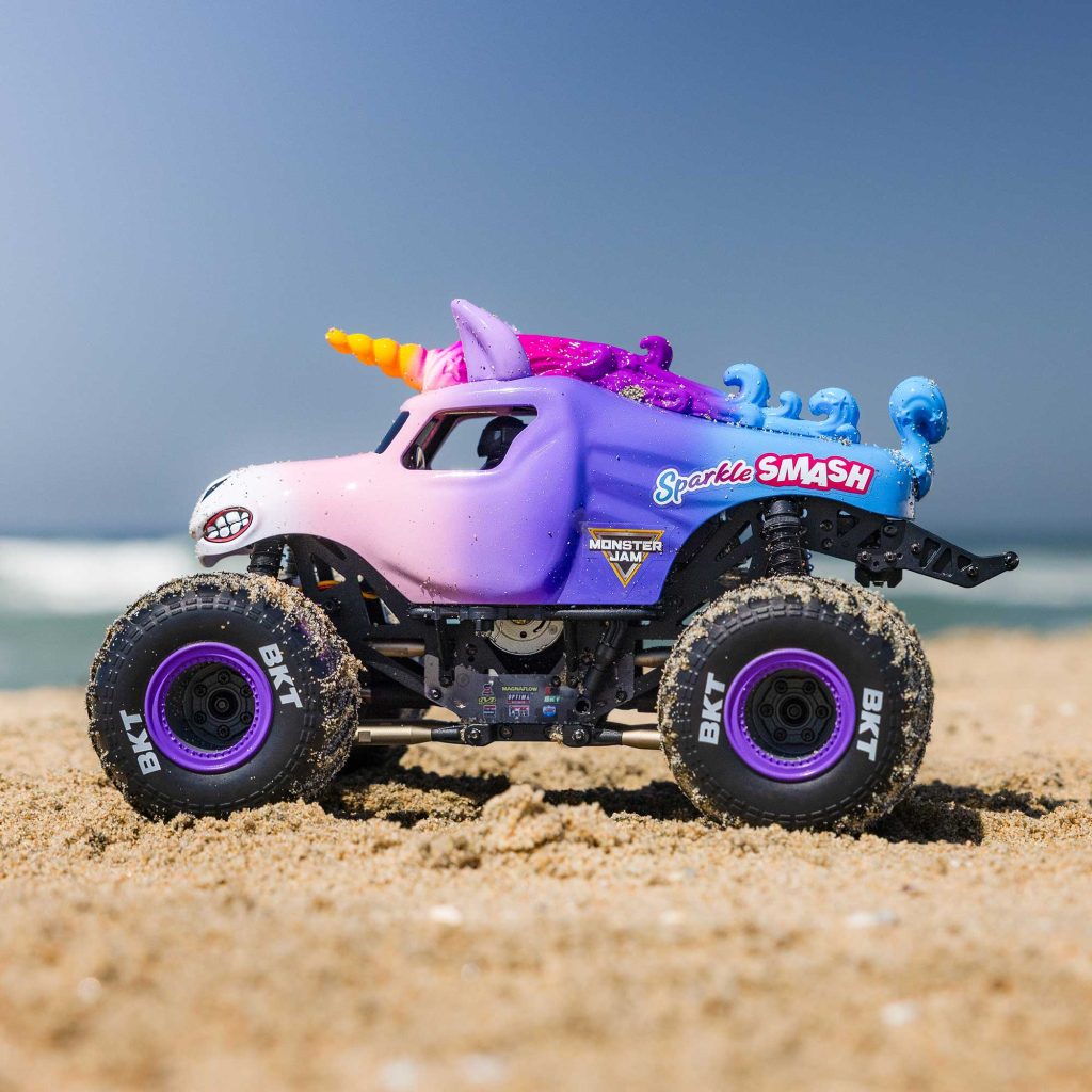 Losi Mini LMT Sparkle Smash: RC monster trucking gets a unicorn